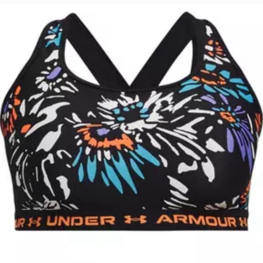 Under Armour Women's Print Mid CrossBack Sports Bra Size 2x